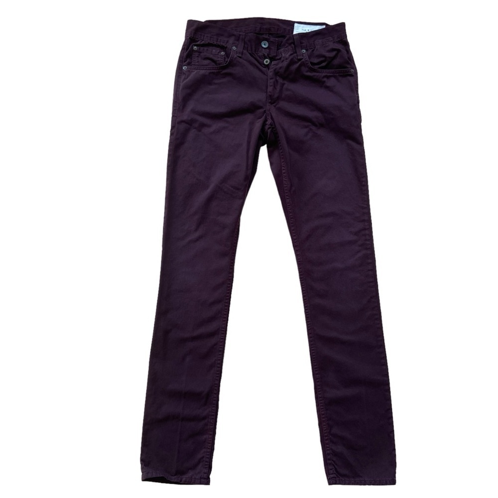 Rag&bone Standard Issue fit 2 slim leg khaki lightweight cotton burgundy size 30